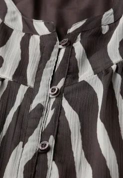 Street One Blusen*Chiffonbluse mit Zebra Print deep roast brown