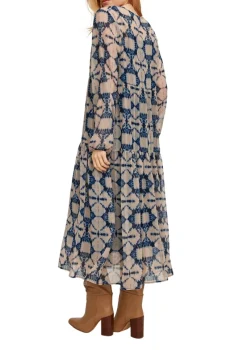 Comma Kleider*Chiffonkleid mit Unterkleid Blau