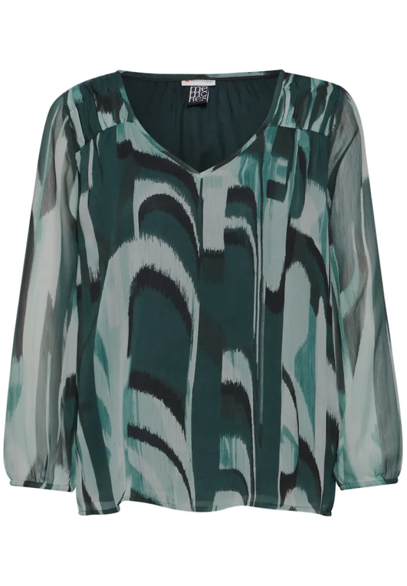 Street One Blusen*Chiffon-Tunika mit Print hunter green