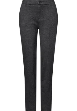 Street One Hosen*Chino im Melange-Look Black