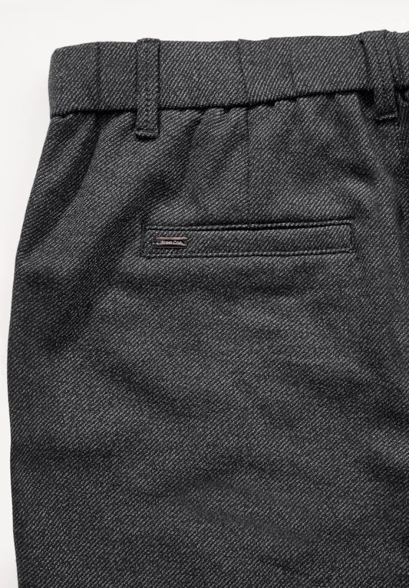 Street One Hosen*Chino im Melange-Look Black