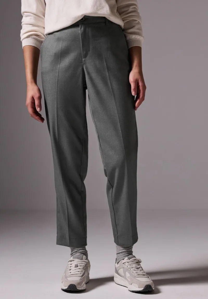 STREET ONE STUDIO Hosen*Chino im Melange-Look dust grey