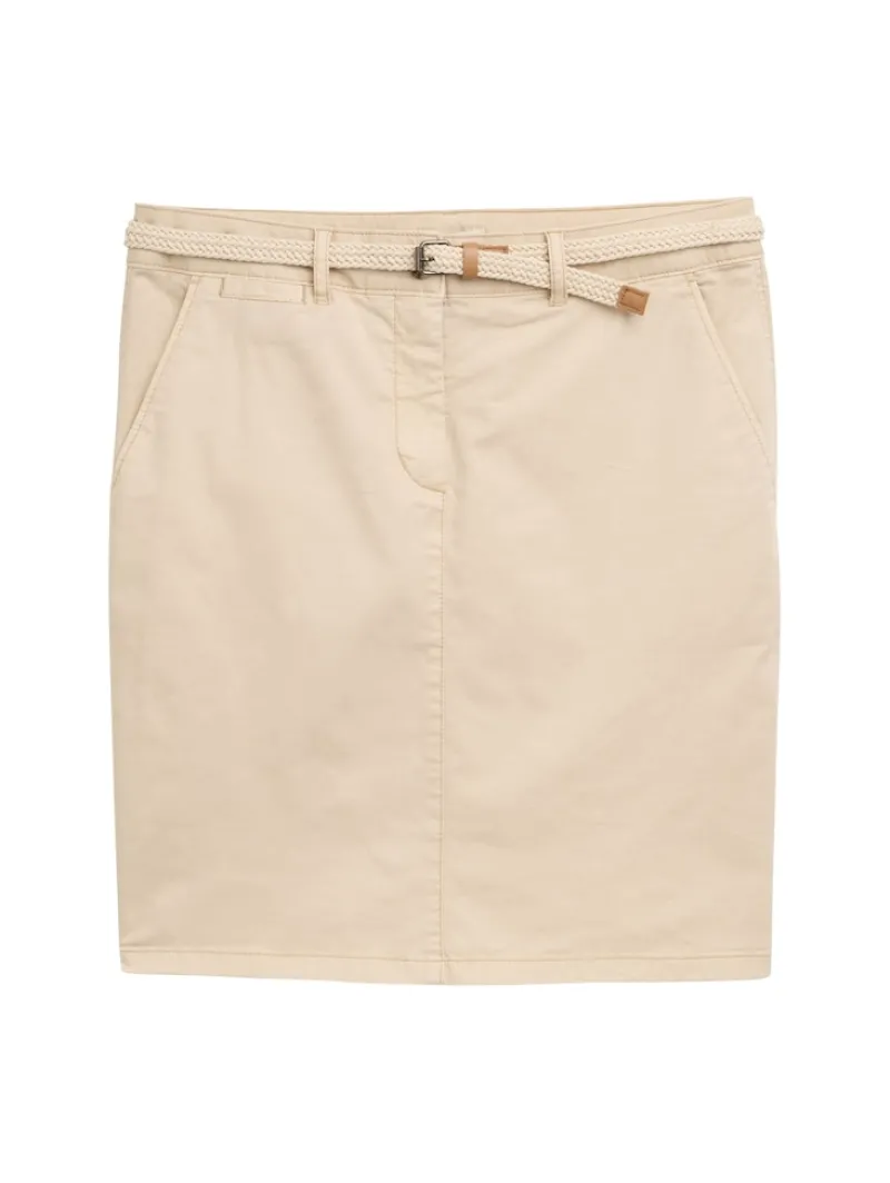 Tom Tailor Röcke*Chino Rock mit Gürtel summer beige