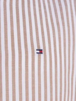 Tommy Hilfiger Hemden|Big Boys*CL W-COTTON LINEN STRIPE SHIRT dark dune - optic white