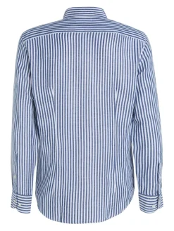 Tommy Hilfiger Hemden|Big Boys*CL W-COTTON LINEN STRIPE SHIRT anchor blue - optic white