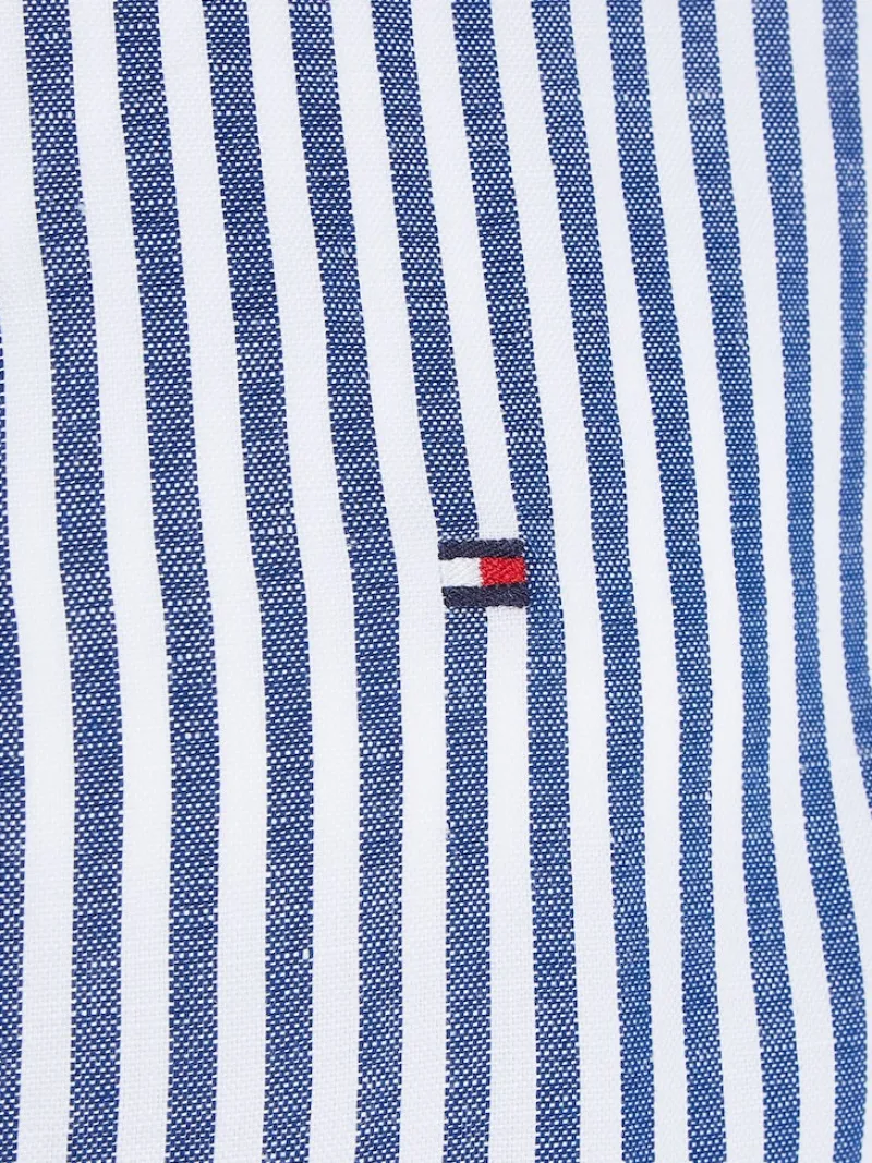 Tommy Hilfiger Hemden|Big Boys*CL W-COTTON LINEN STRIPE SHIRT anchor blue - optic white