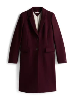 Tommy Hilfiger Jacken*CLASSIC SB WOOL REG COAT deep burgundy