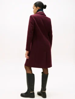 Tommy Hilfiger Jacken*CLASSIC SB WOOL REG COAT deep burgundy