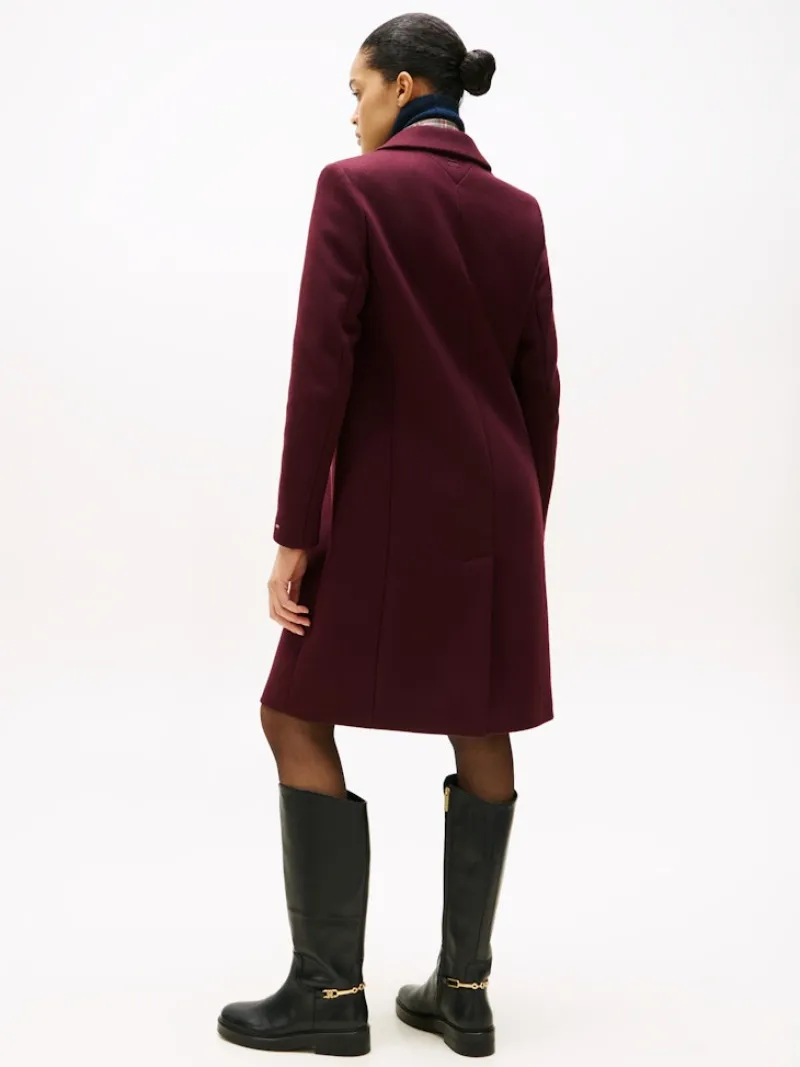 Tommy Hilfiger Jacken*CLASSIC SB WOOL REG COAT deep burgundy