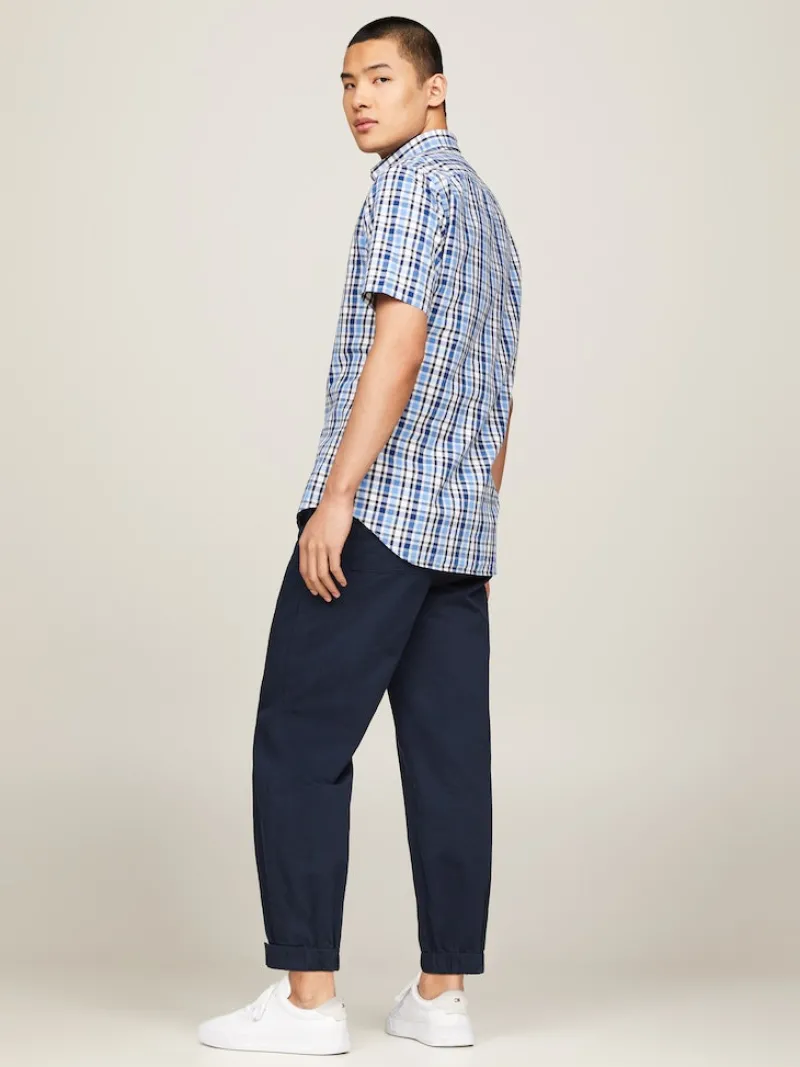 Tommy Hilfiger Hemden|Big Boys*CL-W OXFORD MULTI GINGHAM RF S/S white - misty coast - multi