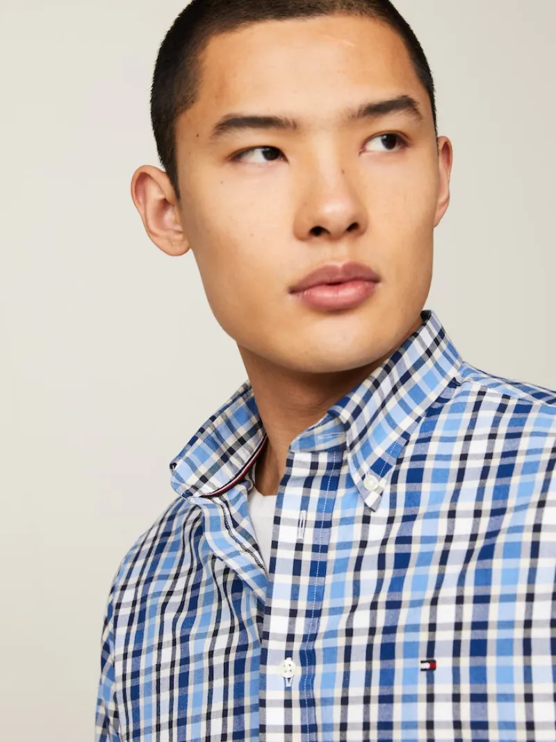 Tommy Hilfiger Hemden|Big Boys*CL-W OXFORD MULTI GINGHAM RF S/S white - misty coast - multi