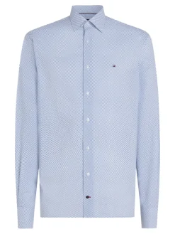 Tommy Hilfiger Big Boys|Hemden*CL-W SMALL PRINT RF SHIRT JHN optic white - verona blue