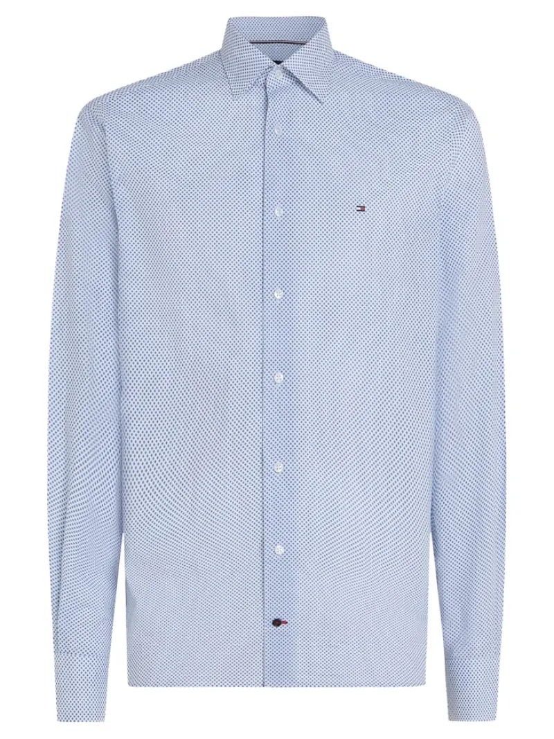 Tommy Hilfiger Big Boys|Hemden*CL-W SMALL PRINT RF SHIRT JHN optic white - verona blue