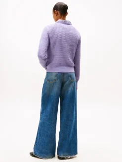 Tommy Hilfiger Pullover & Sweatshirts*CO CABLE FINE GG C-NK LS SWT lavender ash