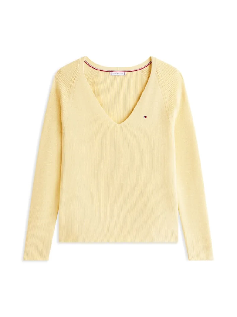 Tommy Hilfiger Pullover & Sweatshirts*CO CARDI FINE GG LS V-NK SWT zesty yellow