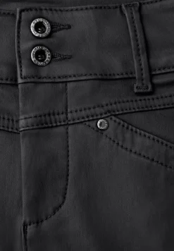 STREET ONE STUDIO Hosen*Coated Slim Fit Hose Black