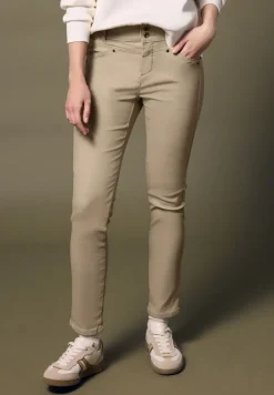 STREET ONE STUDIO Hosen*Coated Slim Fit Hose dark morn beige