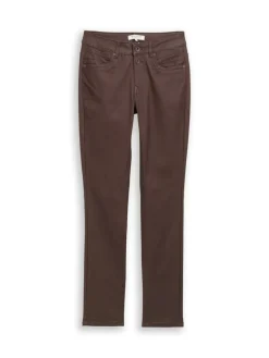 Tom Tailor Hosen*Coated TTLENE SLIM Jeans brown coated denim