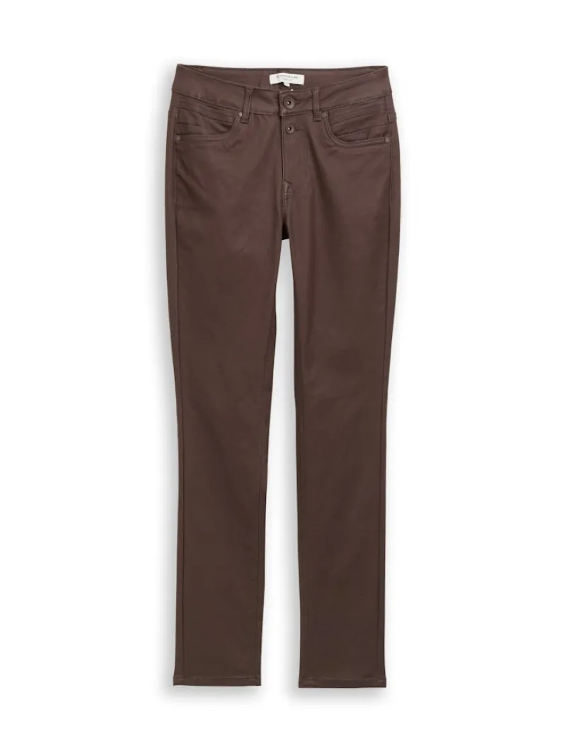 Tom Tailor Hosen*Coated TTLENE SLIM Jeans brown coated denim