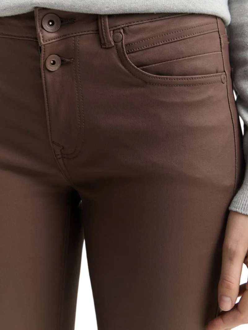 Tom Tailor Hosen*Coated TTLENE SLIM Jeans brown coated denim
