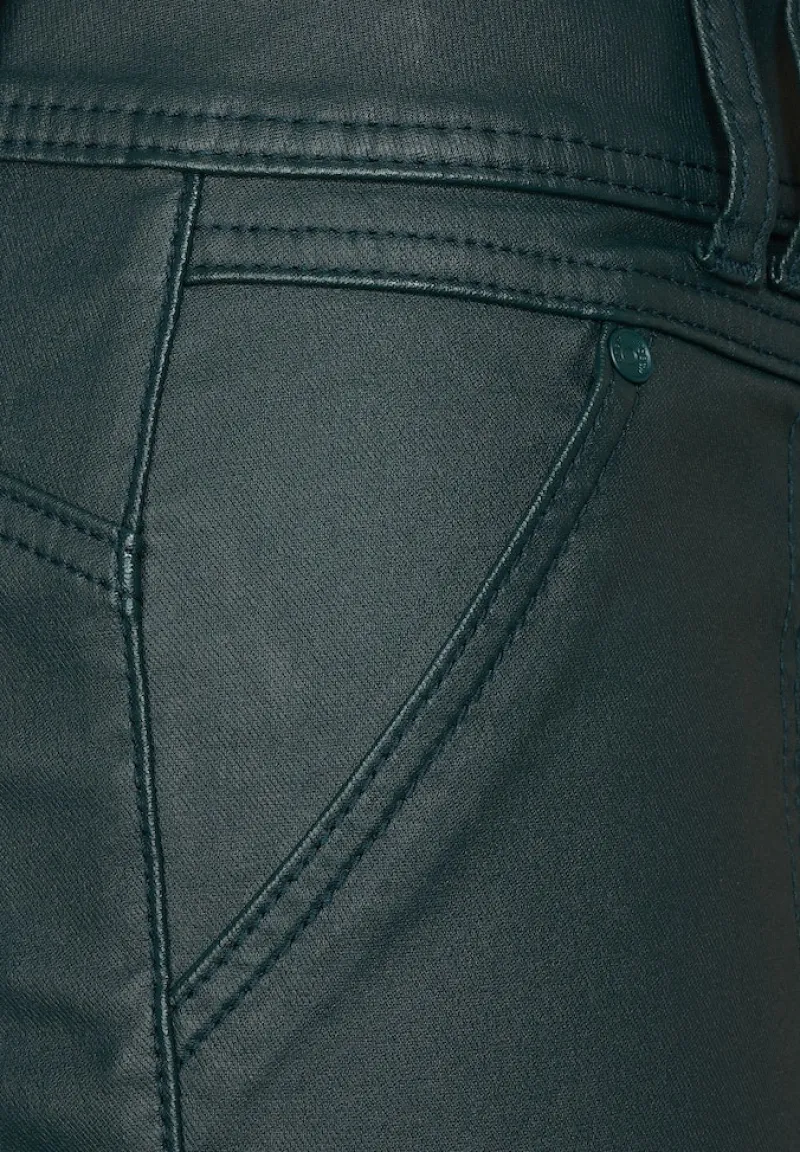 Cecil Hosen*Coating Slim Fit Hose dark ocean green