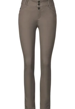 Street One Hosen*Coating Slim Fit Hose shiny sandy mocca