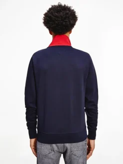 Tommy Hilfiger Pullover & Sweatshirts*COLOR BLOCK MOCK NECK red - multi