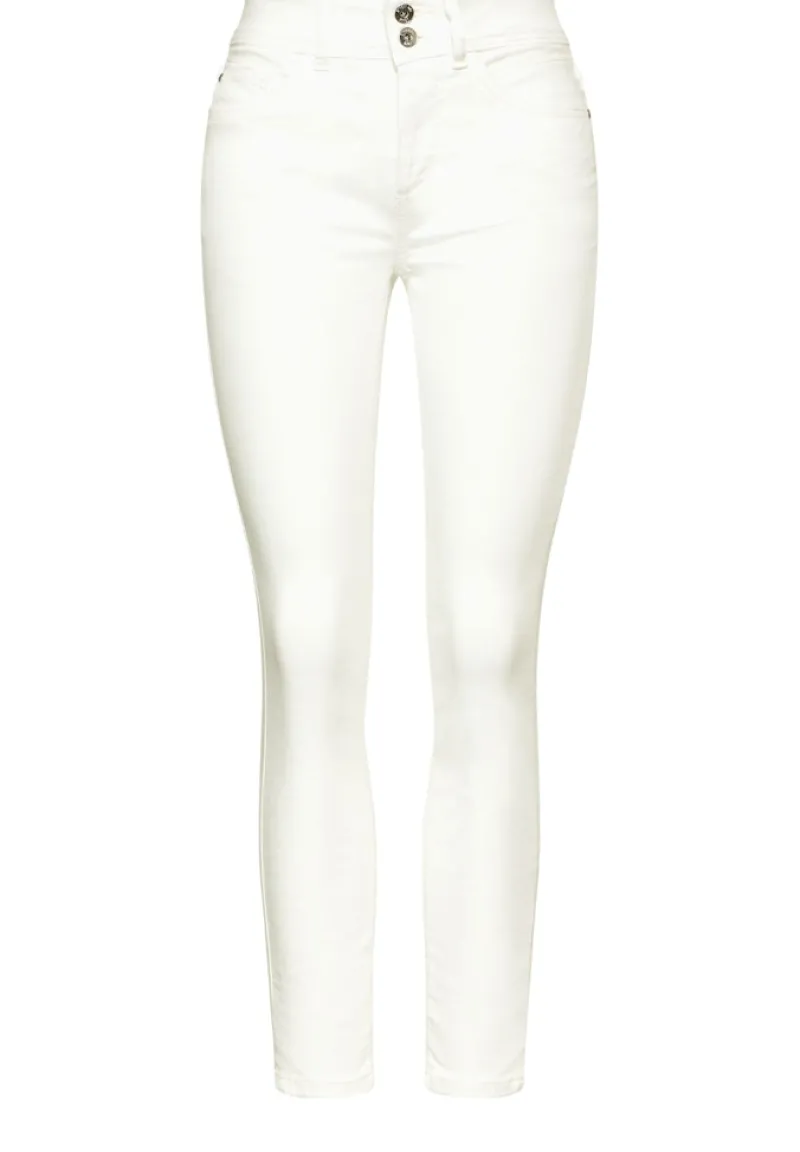 Street One Shorts*Color Slim Fit Jeans off white washed