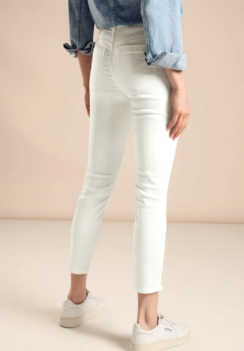 Street One Shorts*Color Slim Fit Jeans off white washed