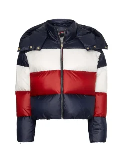 Tommy Hilfiger Jacken*COLORBLOCK DWN PUFFER JKT desert sky regatta red ecru