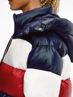 Tommy Hilfiger Jacken*COLORBLOCK DWN PUFFER JKT desert sky regatta red ecru