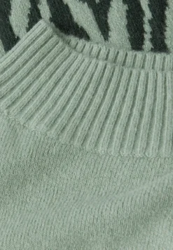 Street One Pullover & Sweatshirts*Color-Block Jacquard Sweater evernight green