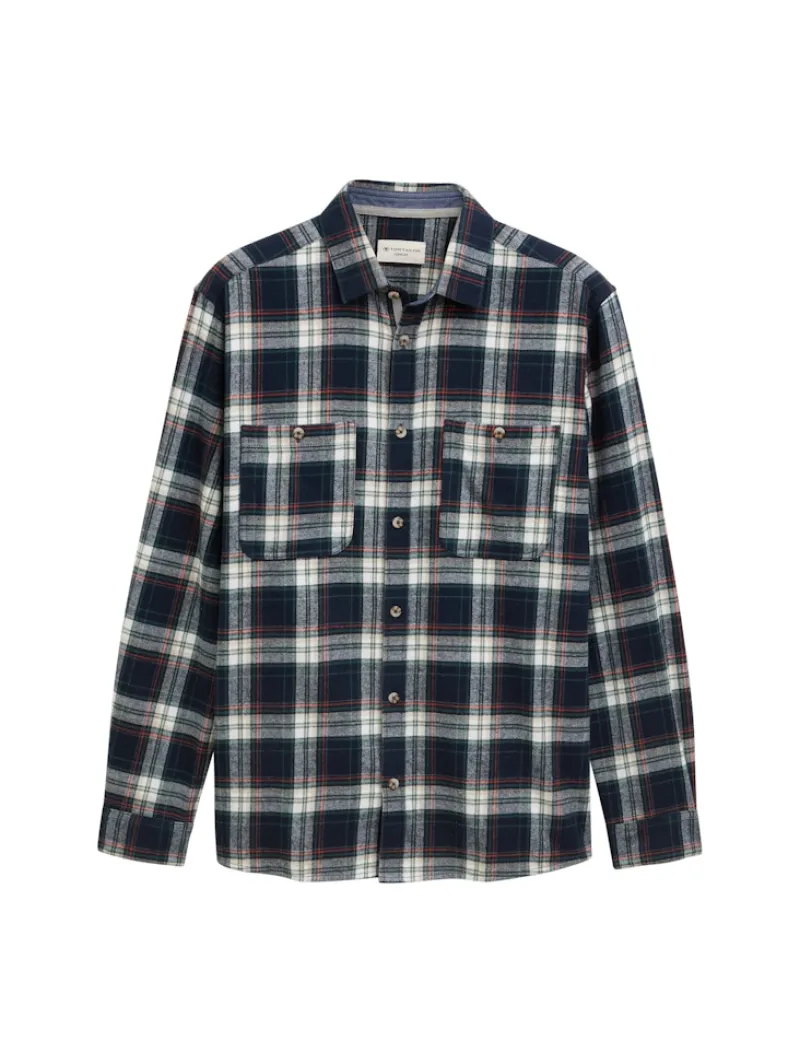 Tom Tailor Hemden|Big Boys*Comfort Fit Flanell-Hemd mit Karomuster navy multicolor check