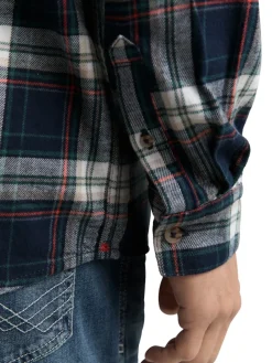 Tom Tailor Hemden|Big Boys*Comfort Fit Flanell-Hemd mit Karomuster navy multicolor check