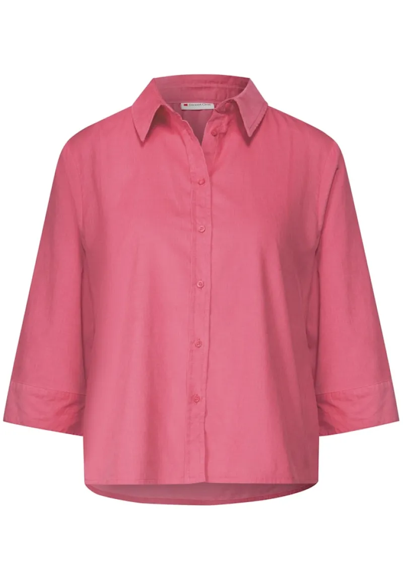 Street One Blusen*Cord Hemdbluse almond coral