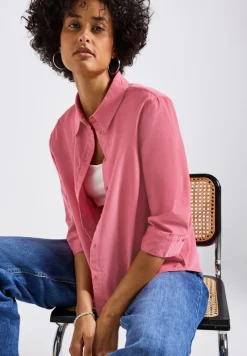 Street One Blusen*Cord Hemdbluse almond coral