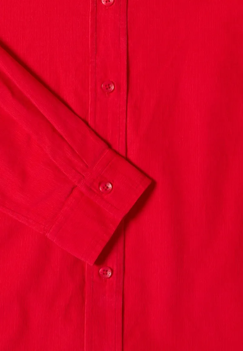 Cecil Blusen*Cord Hemdbluse Fiery Red