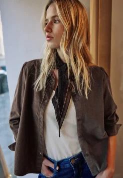 STREET ONE STUDIO Blusen*Cord Hemdbluse java brown