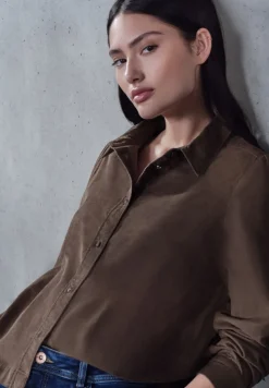 STREET ONE STUDIO Blusen*Cord Hemdbluse java brown