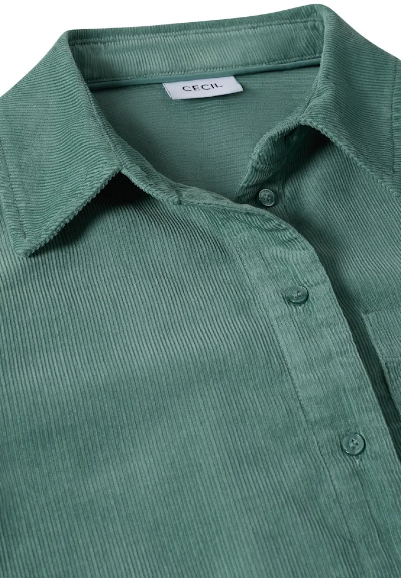 Cecil Blusen*Cord Hemdbluse jewel green