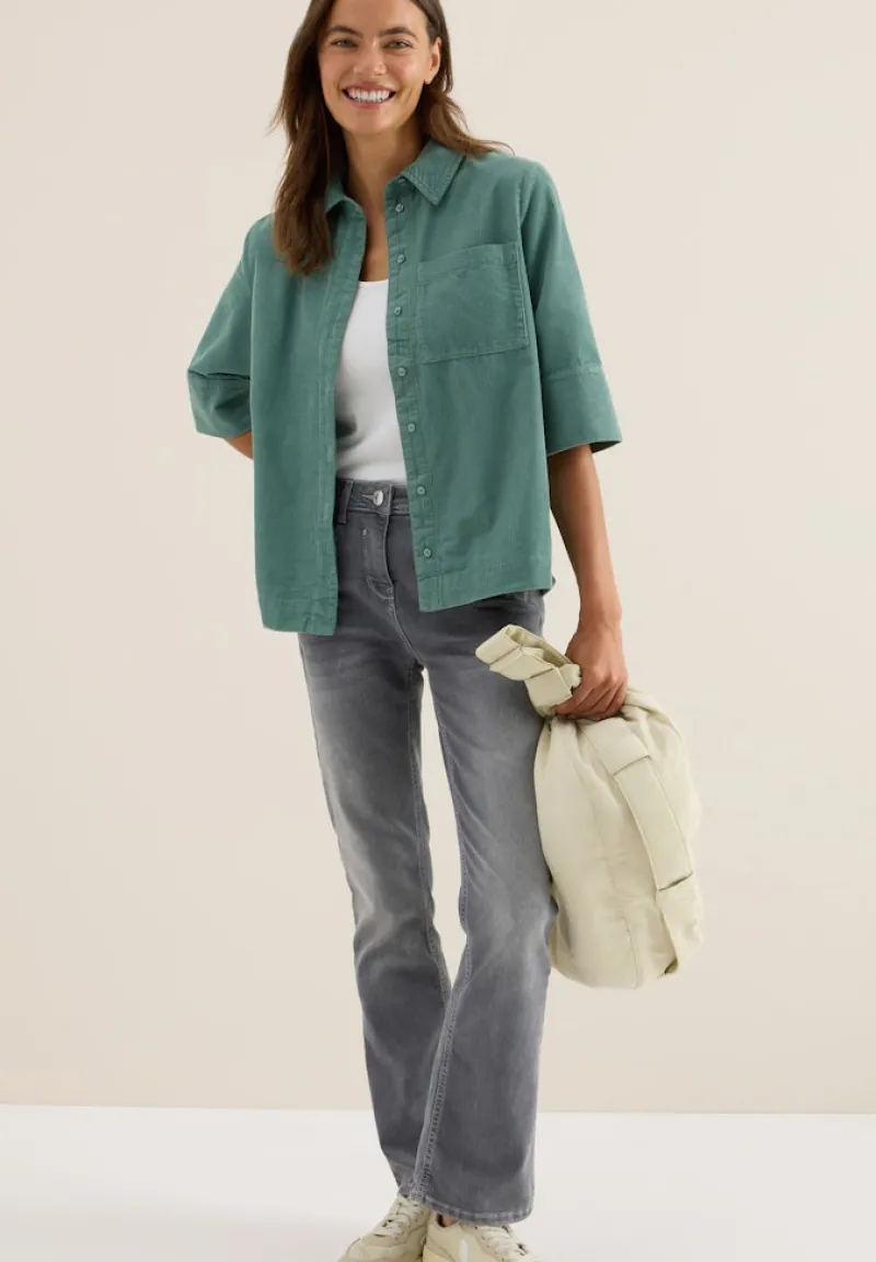Cecil Blusen*Cord Hemdbluse jewel green