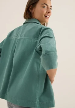 Cecil Blusen*Cord Hemdbluse jewel green