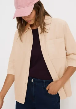 Cecil Blusen*Cord Hemdbluse oat milk beige