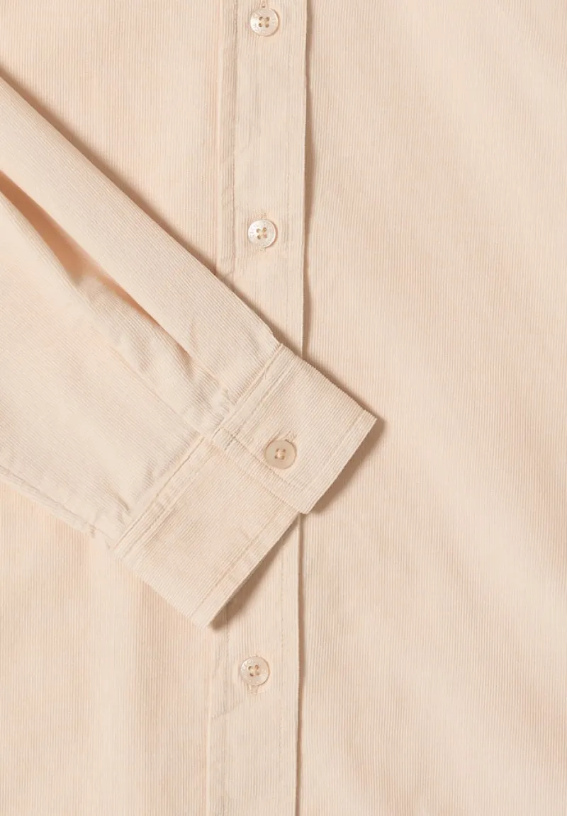 Cecil Blusen*Cord Hemdbluse oat milk beige