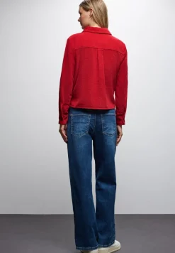 Street One Blusen*Cord Hemdbluse Racing Red