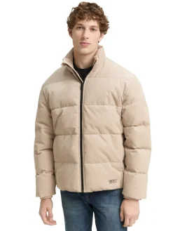 Tom Tailor Denim Jacken*Cord Puffer-Jacke mit Stehkragen cashew beige