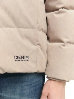 Tom Tailor Denim Jacken*Cord Puffer-Jacke mit Stehkragen cashew beige