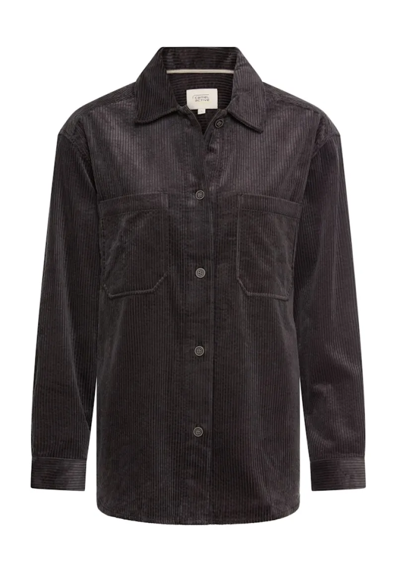 Camel Active Blusen*Cord-Bluse aus reiner Baumwolle caviar