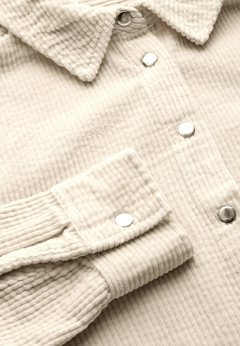 Street One Blusen*Cordbluse mit Knopfleiste smooth sand beige