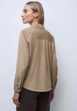 Street One Blusen*Cordbluse mit Tapedetails flowing beige